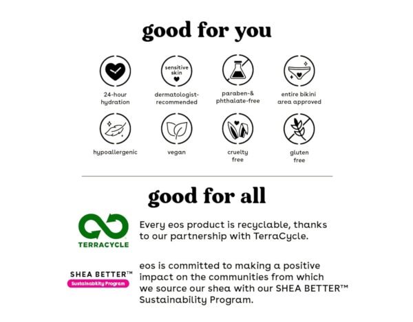 eos Shea Better Women's Shave Cream- Vanilla Bliss, Shea Butter Skin Care, Shaving Cream for Women, 14 fl oz, 2-Pack