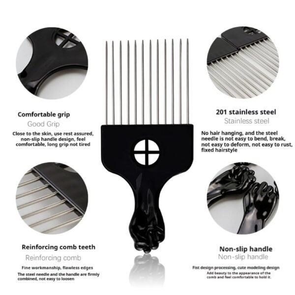 61zZSti3VrL._SL1000_.jpg Upgraded Hair Twist Comb Hair Sponge Brush and Metal Afro Hair Pick Comb Set for Black Men Women Curls, 2 In 1 Afro Hair Coil Pick Combs Curl Brush (2 Pcs)