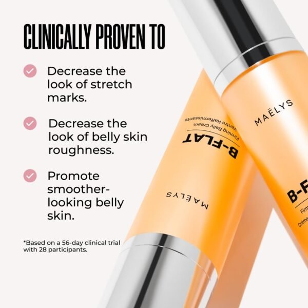 MAËLYS Cosmetics B-FLAT Belly Firming Cream - Stretch Mark, Tightening Belly Cream