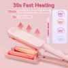 61zky9JyGgL._AC_SL1500_.jpg Curling Iron Hair Crimper Waver - CHIKYO 3 Barrel Rovy Wave Curling Iron, 1.25 Inch Ionic Beach Waves Curling Wand, Deep Waver Hair Curler Hot Tool with Ceramic for Women, Dual Voltage, Easy to Use