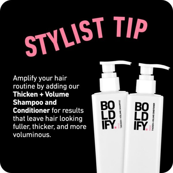 Boldify Leave In Conditioner and Heat Protectant - Hair Serum for Blow Dry and Styling, Nourishing Leave In Serum for Women & Men - Lightweight Thermal Protection to 450F with Biotin