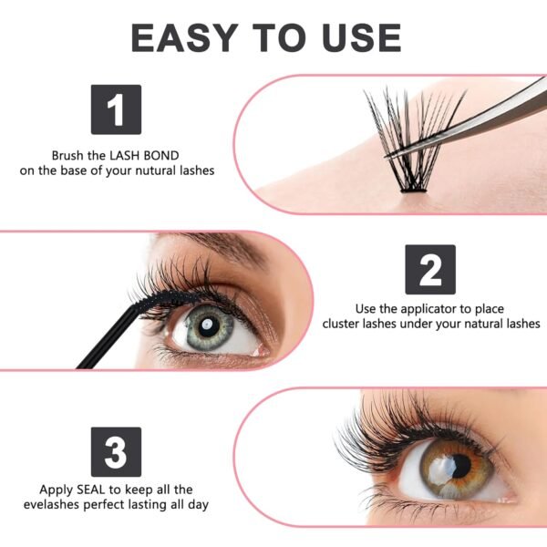 Eyelashes Glue Eyelash Bond and Seal Super Strong Hold Cluster Lash Adhesive Latex Free Waterproof Cluster Lash Glue for Eyelash Extension