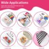 24Pcs Sublimation Blank Canvas Makeup Bags, Bulk Blank DIY Heat Transfer Cosmetic Makeup Bags w/Black Zipper for Bridesmaid Makeup Bag Travel Toiletry Pouch Storage