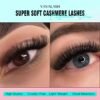 VAVALASH Cashmere Lashes 0.03/0.05/0.07 Premium Lashes Volume Eyelash Extensions 8-20MM Individual Silk Lashes, Soft Super Matte Black Professional Lashes Extension Tray Supplies (0.05-D-8-15MM)