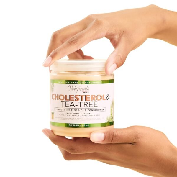 Originals by Africa's Best Cholesterol Tea Tree Oil, Rinse-Out Plus Leave in Conditioner, Repair and Revitalize Damaged, Dry, Overprocessed Hair, 15 oz