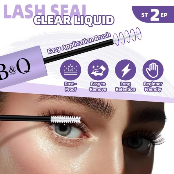 71ZYBrsEWL._SL1500_.jpg Lash Bond and Seal Waterproof for Extensions Cluster Lash Glue Eyelash Clusters Adhesive Long-Lasting Single Eyelash Glue(Black,10ML)
