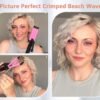 Mini Crimper for Short Hair 1/2 Inch, Small Beach Waves Tool, 3 Barrel Waver With Argan Oil Infused, Easy to Use Curling Iron