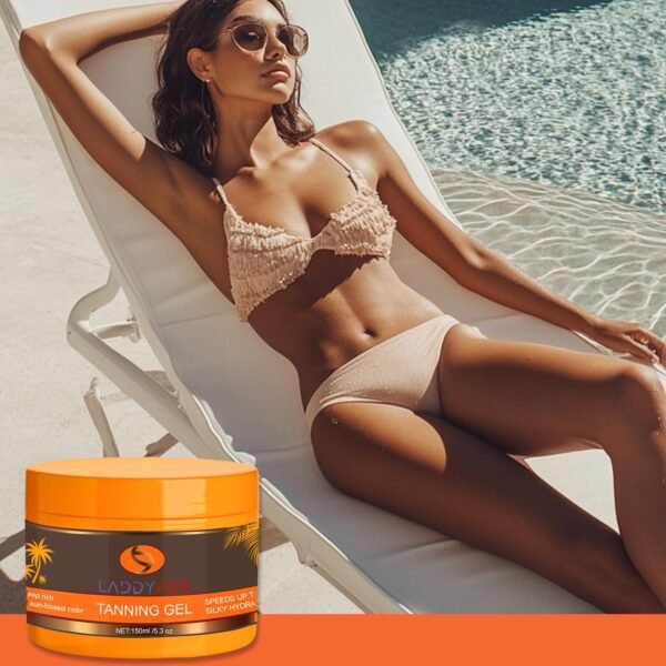 Luxury Intensive Tanning Gel, Natural Tanning Accelerator Cream Gel, for Sunbeds & Outdoor Sun