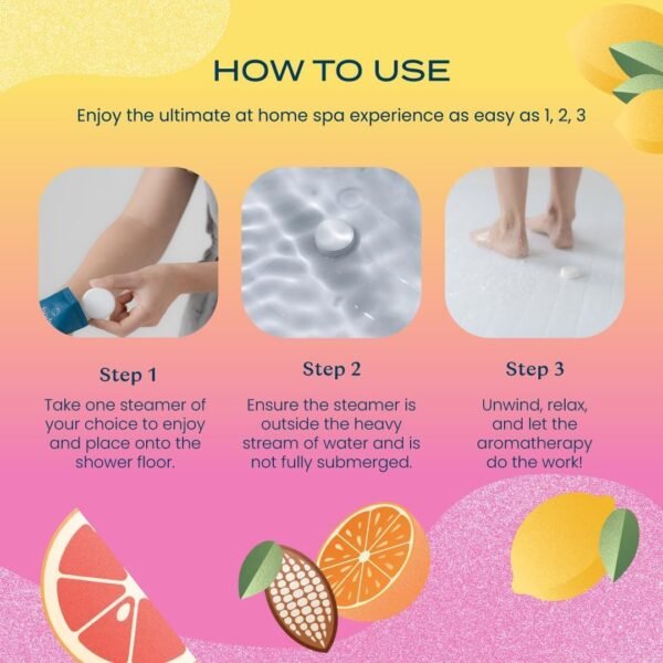 Body Restore Shower Steamers Aromatherapy 6 Pack - Birthday Gifts for Women, Men, Travel Essentials, Stress Relief, Relaxation, Self Care - Citrus
