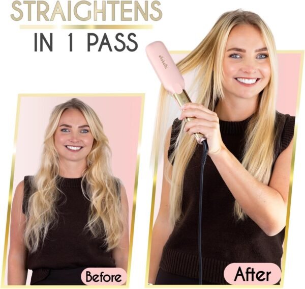 71xy-CIqUL._AC_SL1500_.jpg ELLA BELLA® Titanium Flat Iron Hair Straightener (with Infrared) • Professional Straightening Iron • Digital Display to Accurately Control Temperature • As Featured in Good Housekeeping