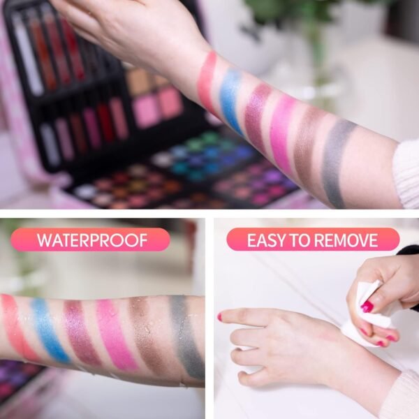 71-ENBXl1L._SL1500_.jpg Hot Sugar Makeup Kit for Teenager Girls 10-12, All in One Beginner Makeup Kit for Women Full Kit, Teen makeup kit Cosmetic Gift Set on Birthday Christmas(PURPLE DAISY)