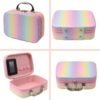 Makeup Set for Girls, Rainbow Makeup Kit, Beauty Boxes with Brushes and Cosmetics, Fashionable Makeup Case Organizer, Pink