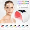 Red-Light-Therapy-for-Face，Led Face Mask Light Therapy Red & Blue Rejuvenation Tool SPA Equipment Led Neck Body Hand Mask for Skincare at Home