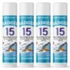 71-9InMoMoL._SL1500_.jpg Badger Mineral Sunscreen Lip Balm SPF 15, Reef Safe, Zinc Oxide, Unscented, Travel Size, SPF Lip Balm Sunscreen Stick, .15 oz 4-Pack