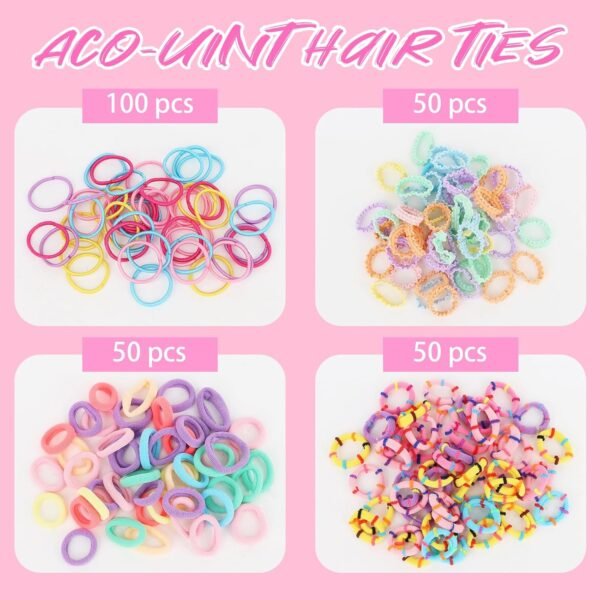 71-DOTJnoLL._SL1500_.jpg Hair Accessories for Girls, Colorful Elastic Hair Ties Rubber Bands Glitter Confetti Hair Clips Small Butterfly Clips Braiding Hair Styling Tools, Hair Ties No Damage for Baby Kids Toddler