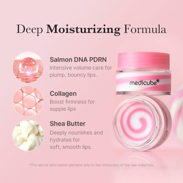 71-G5GH4spL._SL1500_.jpg medicube PDRN lip sleeping mask glow balm | Salmon PDRN, Collagen, Shea Butter for Softer Lips, Long-lasting Moisture, Overnight and daily lip care, Korean Skincare 0.35 oz.