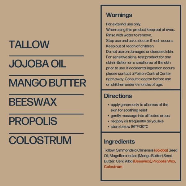 Everything Cream | 100% Grass Fed Beef Tallow Moisturizer for Face and Body | Day & Night Skincare | Safe Natural Edible-Grade Ingredients | After-Sun Care | All Skin Types | 3 oz