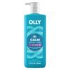 OLLY Calm Body Wash with Hyaluronic Acid, Adaptogens & Vitamin B3– Nourishing Cleanser for Skin Barrier Repair, Deep Hydration, Eucalyptus Amber Scent, 17oz
