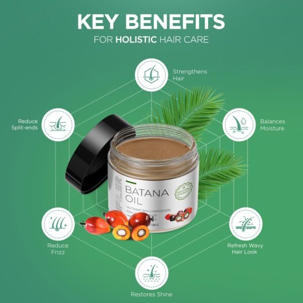 Raw Batana Oil for Hair Growth: 100% Pure - Dr. Sebi Batana Oil from Honduras Unrefined Promotes Hair thickness for Men & Women 4.23 oz