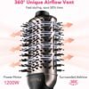 71-f8TcaURL._AC_SL1500_.jpg Nimmu Hair Dryer Brush Blow Dryer Brush in One, 4 in 1 Hair Dryer and Styler Volumizer for Drying Straightening Curling Volumizing Hair, Upgraded Hot Air Brush with 2.4” Oval Barrel, Black Gold