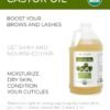 velona USDA Certified Organic Castor Oil - 64 fl oz | For Hair, Boost Eyelashes, Eyebrows | Cold pressed, Natural Oil, USP Grade | Hexane Free