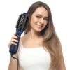 One Step Hair Dryer & Volumizing Brush, Aima Beauty Hair Styling Tool - Ceramic Straightener, Curler, Hot Air Styler & Ionic Salon Brush, Prussian Blue