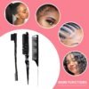 71-mbmX8EwL._SL1500_.jpg 3 Pieces Hair Styling Comb Set Teasing Brush Rat Tail Comb Edge Brush for Edge&Back Brushing, Combing, Slicking Hair for Women (Black)