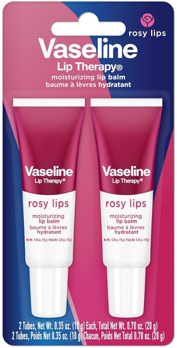 Vaseline Lip Therapy Rosy Lips Moisturizing Lip Balm - Twin Pack (2-Pack)