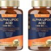 (2 Packs) Alpha Lipoic Acid - 1000mg ALA Supplement Capsules for Neuropathy Support Supplement Nerve Health, Liver Detox, Antioxidant, Metabolism and Cell Energy, Anti-Aging - Non-GMO, Gluten Free