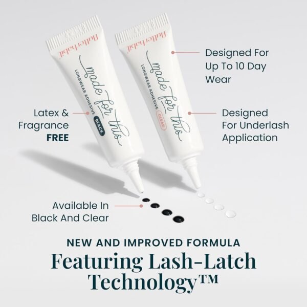 7109n9E6M-L._SL1500_.jpg FlutterHabit Made for This Adhesive for Eyelash Extensions - Your Ultimate All-Day Hold Lash Cluster Glue for Effortless, Stunning, and Long-Lasting Eyelashes - All-in-one Lash Glue