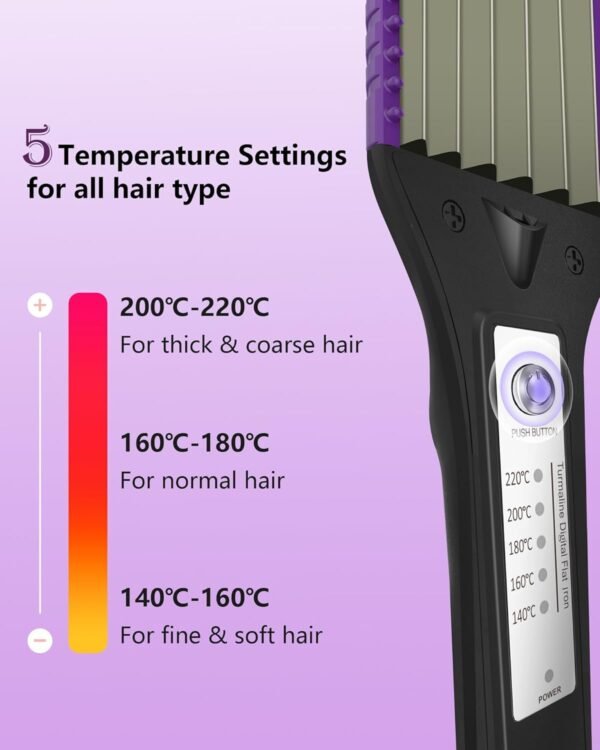 710Hxttu1eL._AC_SL1500_.jpg DSHOW Hair Crimper for Women with 4 Interchangeable Plates, Crimper Hair Iron Volumizing Flufft Hairstyle Crimping Iron for Hair with 5 Heat Settings & 60 Min Auto Off
