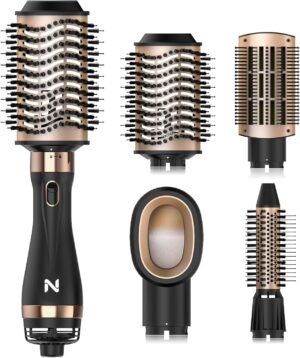 Hair Dryer Brush Blow Dryer Brush in One for Drying and Straightening, Volumizer Multi-Styler for All Hair Types, Frizz-Free Blowout Brush for Salon Quality