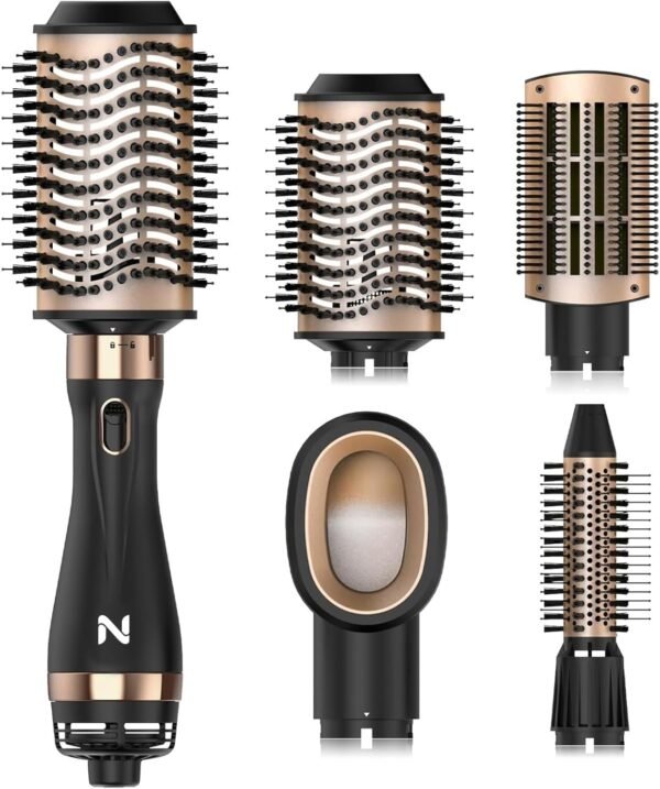 Hair Dryer Brush Blow Dryer Brush in One for Drying and Straightening, Volumizer Multi-Styler for All Hair Types, Frizz-Free Blowout Brush for Salon Quality
