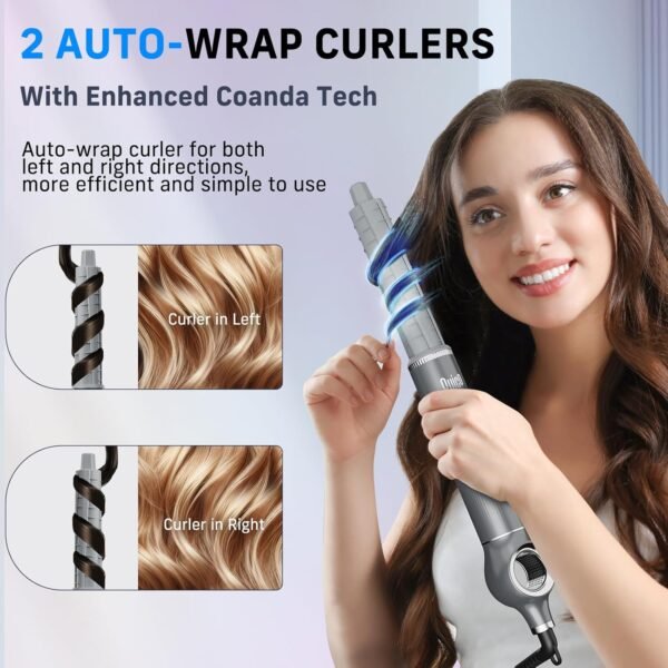 710LH0BBjML._AC_SL1500_.jpg 5 in 1 Hair Dryer Brush, QUICO Hair Styler 110,000 RPM 7X Faster Hair Dryers for Women, 500 Million Negative Ionic Blow Dryer Brush for Curling Volumizing Straightening Styling, No Heat Damage