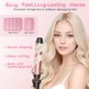710WhOCux7L._AC_SL1500_.jpg GSKY 5 in 1 Curling Iron Set, Hair Curler with Curling Brush and 4 Interchangeable Ceramic Curling Wand(0.5”-1.25”), Fast Heating, Include Suitcase & 2 Clips & Heat Protective Glove