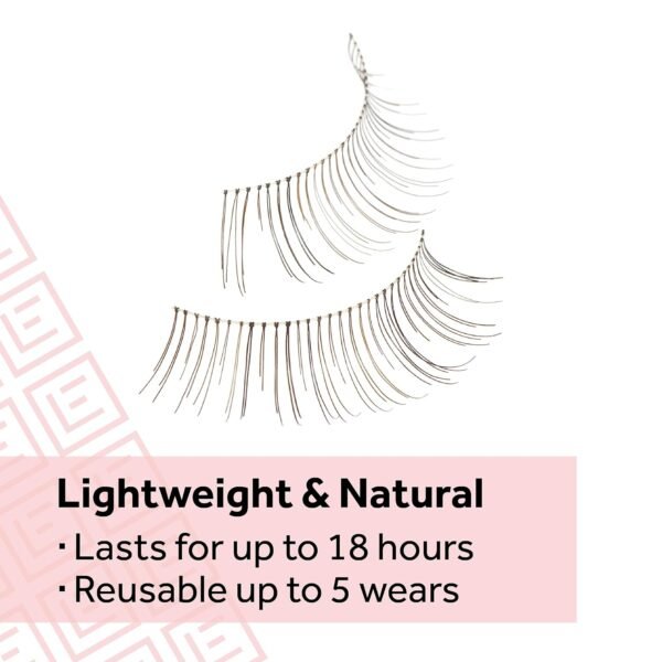710WqoLeXUL._SL1500_.jpg Eylure Naturals No. 020 Reusable Eyelashes, Adhesive Included, Black, 4 Pairs