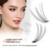 710kqGdo1mL._SL1500_.jpg Individual Lashes, Lash Clusters, 240 Pcs 10D Individual Lash Extensions, Natural Soft Lightweight Reusable, Thickness 0.07mm C Curl False Eyelashes 8/9/10/11/12mm (10D 8-12mm)