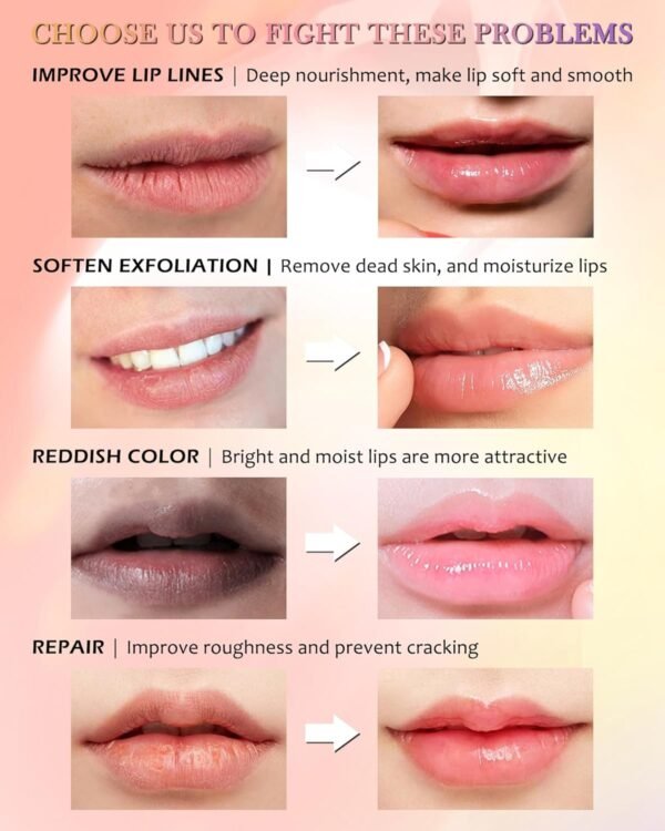 710mvhf0cPL._SL1500_.jpg Sleeping Lip Mask, Overnight Hydrating & Prevention Dry and Cracked Lips Scrubs Exfoliator Moisturizer, Ultra-Nourishing Lip Sleeping Mask with Wand, Lip Care Therapy Treatment for Women-03#Grapefruit