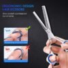 710oMhrhApL._SL1000_.jpg Hair Cutting Scissors Kits, 10 Pcs Stainless Steel Hairdressing Shears Set Professional Thinning Scissors For Barber/Salon/Home/Men/Women/Kids/Adults Shear Sets