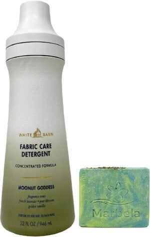 Bath & Body Works Moonlit Goddess Fabric Care Laundry Detergent with a Fresh Forest Bar Soap - Full Size