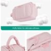 710tP178ifL._AC_SL1500_.jpg BAGSMART Travel Makeup Bag Organizer, Puffy Make Up Bag, Cosmetic Organizer Case for Travel Essentials Toiletries Accessories Bottles, Brushes (Pink)