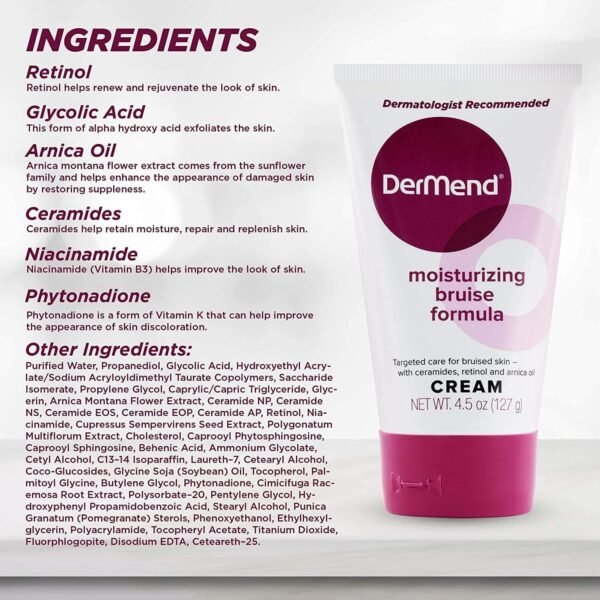 710tq6odMeL._SL1500_.jpg Dermend Moisturizing Bruise Formula Cream, 4.50 oz., Pack of 3