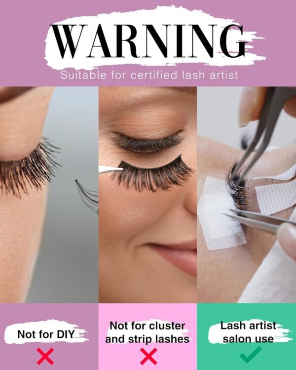 710vD6jO2PL._SL1500_.jpg Sensitive Eyelash Extension Glue - 6-7weeks Long Lasting / 1s Drying Time/Strong Hold/Hypoallergenic/Latex-Free Professional Lash Extension Glue LZM (Black 0.17fl.Oz/5ml)