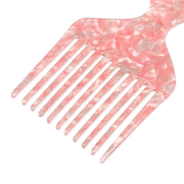 710zFrS92SL._SL1500_.jpg VOCOSTE Wide Tooth, Afro Hair Pick Comb, Hair Styling Tool for Men Women, Plastic, Pink, 4.8 Inch