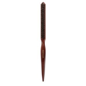 711-BvEkYoL._SL1500_.jpg GranNaturals Teasing Boar Bristle Hair Brush for Women - Slick Back Comb with Rat Tail Pick for Hair Sectioning Used for Edge Control, Backcombing, Smoothing, and Styling Fine Hair to Create Volume