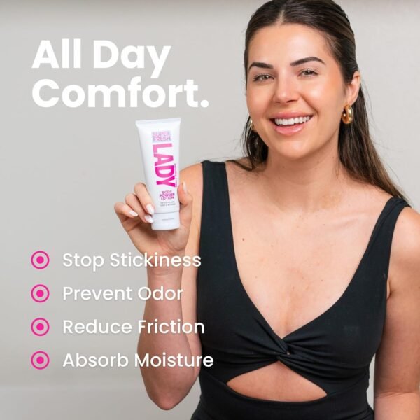 Body Powder Lotion and Deodorant for Women Aluminum Free Powder Cream for Privates Body and Lady Parts Jasmine Rose Scented Feminine Care for Odor and Chafing Relief 4 oz Travel Friendly Tube