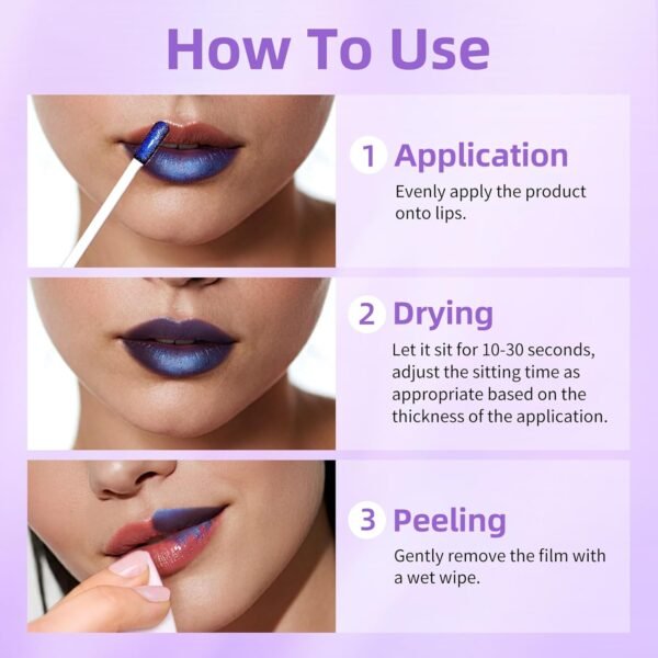 711Gk94gYJL._SL1500_.jpg KIMUSE Lip Stain Masque: Peel Off Lip Stain Long Lasting Waterproof 12HR Transfer Proof & Hydrating Tint, Instant Lip Color With Natural Matte Effects, Vegan & Easy To Use