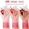 4 Colors Lip Tint Stain Set, Lip Stain Long Lasting Waterproof, Lightweight, Non-sticky, Transfer-Proof Lip Gloss, Matte Finish Korean Makeup, Multi-Use Lip and Cheek Tint