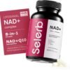 NAD Supplement Complex NMN Alternative - Liposomal NAD Resveratrol with β-NAD+, CoQ10, D-Ribose for Anti-Aging, Energy, Cellular Renewal and Radiant Skin Health - 60 Capsules