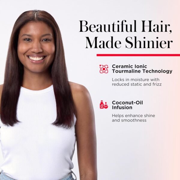 711PQ2NZ8sL._SL1500_.jpg REVLON SmoothStay XL Hair Straightener - Heated Straightening Brush for Silky & Straight Long-Lasting Results, Locks in Moisture with Reduced Static & Frizz